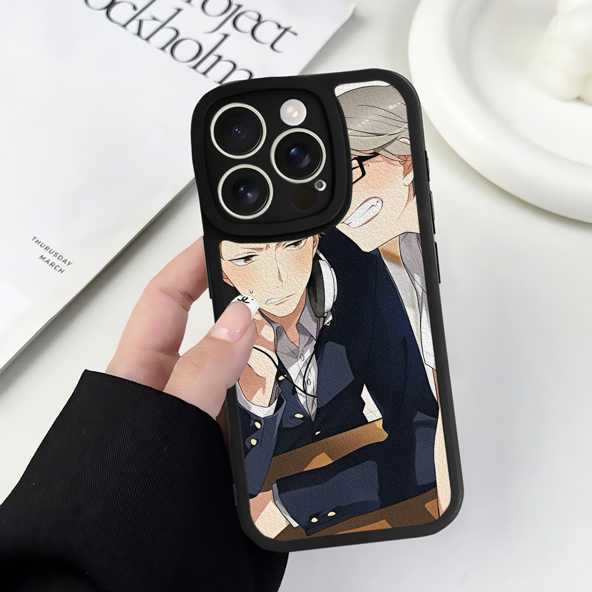 （画像用） ハイキュー!! Haikyu!! 【iPhone 16シリーズ対応】シリコンスマホケース（レザー調） 材質：シリコン